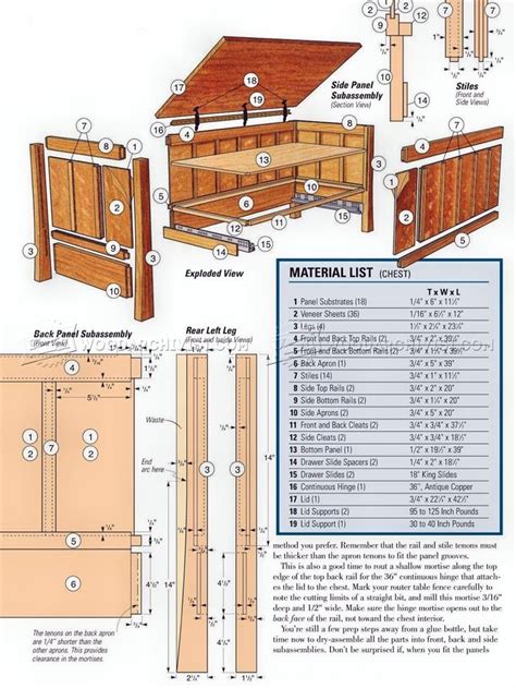 #2615 Build Blanket Chest - Furniture Plans | Blanket chest, Diy ...