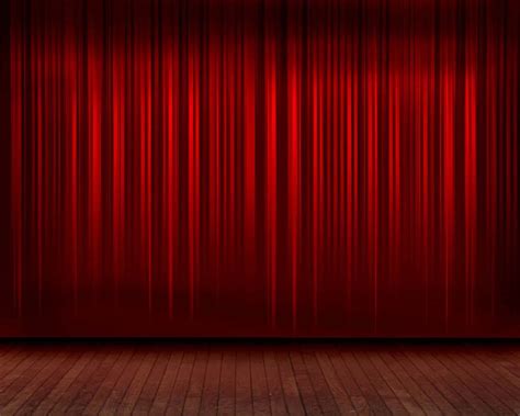 Download Stage With Vivid Red Curtain Background | Wallpapers.com