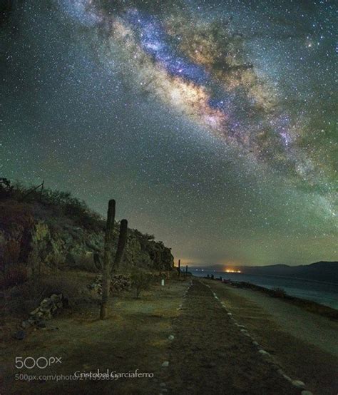 Road to Milky way and sea shore road to Milky way and coast near La Paz Baja California Camera ...