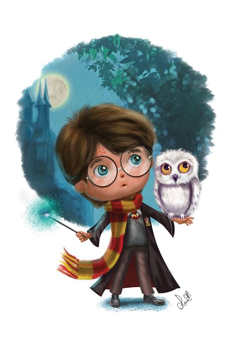 lucas Farauj on Behance | Harry potter cartoon, Harry potter drawings, Harry potter painting