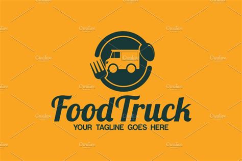Food Truck Logo | Creative Illustrator Templates ~ Creative Market