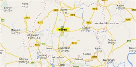 Gazipur District: Map Gazipur District