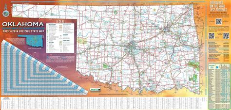 Large Detailed Road Map Of Oklahoma with Printable Map Of Oklahoma ...