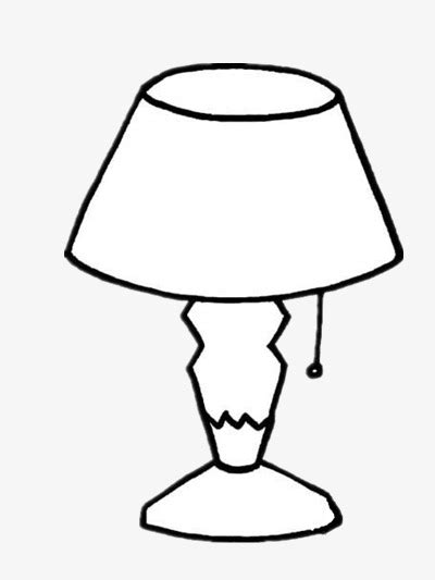 Simple Table Lamp, Lamp Clipart, Stick Figure, Black And White PNG Transparent Image and Clipart ...