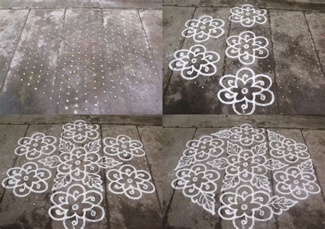 Rangoli designs/Kolam: S.No. 41 :-21-11 pulli kolam- interlaced dots kolam,