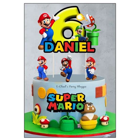 super mario cake topper personalized | Lazada PH