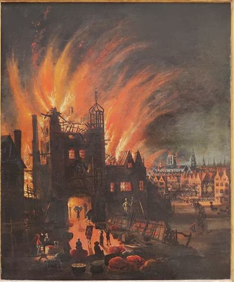 St. Paul’s Cathedral in Flames by unknown painter | SciHi Blog