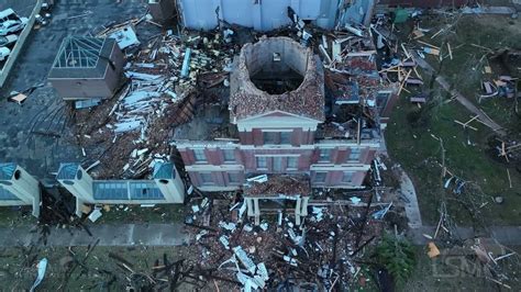 12-11-2021 Mayfield, Ky Catastrophic Tornado damage- First light drone ...