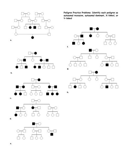 Answer Key Pedigree Worksheet - Key- PEDIGREE ANALYSIS WORKSHEET - Mrs ...