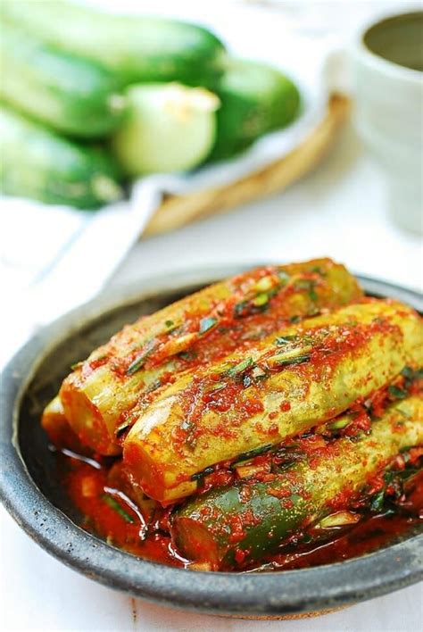 Oi Sobagi (Korean stuffed cucumber kimchi) | Cucumber kimchi, Korean ...