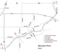 Upper Manistee River - Map - Current Works Guide Service