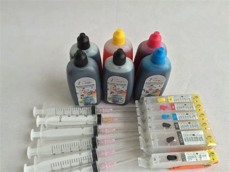 6 color PGI 250 ink refill kit for Canon PIXMA MG6320 MG7120 iP8720 ...