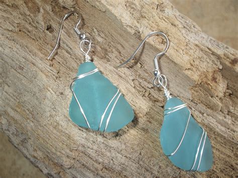 New! Natural Maui Sea Glass Jewelry! Aqua Earrings! | Aqua earrings, Sea glass jewelry, Sea ...