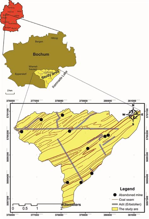 Location map of the abandoned coal mines | Download Scientific Diagram