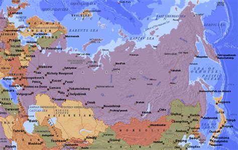 Russia Map - TravelsFinders.Com