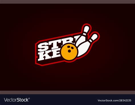 Bowling strike mascot modern professional sport Vector Image