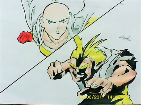 Saitama vs All Might by misael2 on DeviantArt