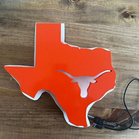 University of Texas Lighted Wall Art Night Light Bar Light Show Your Team Spirit - Etsy | Wall ...