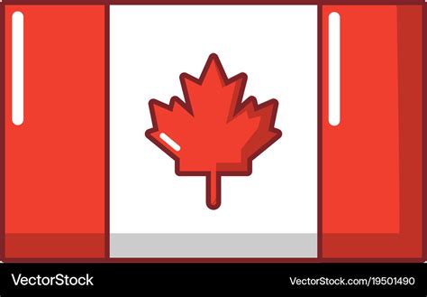 Flag canada icon cartoon style Royalty Free Vector Image