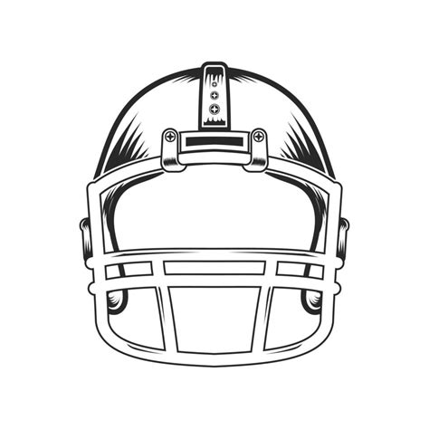 Football Helmet Front View Clipart