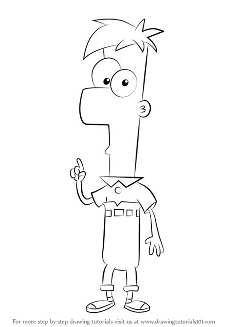 How to Draw Ferb Fletcher from Phineas and Ferb (Phineas and Ferb) Step by Step ...