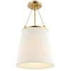 SAFAVIEH Valor 9-Watt 1-Light Gold Pendant Light with Glass Shade ...