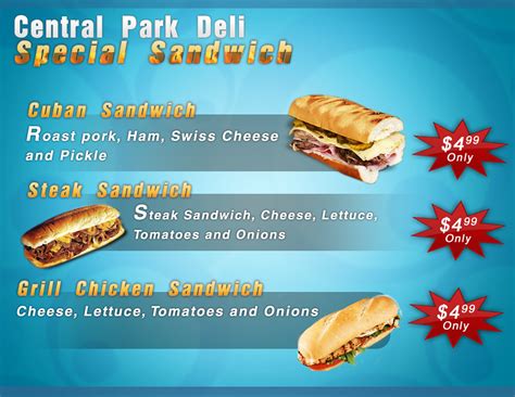 Central Park Deli | Menu de Sandwich para Centra Park Deli | Joel Lembert Almánzar | Flickr