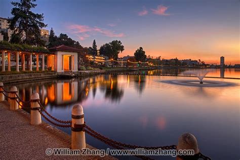 Reflection of pergola and fountain at Lake Merritt. Oakland, CA | Lake ...