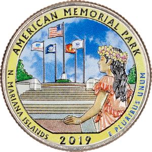 2019 Colorized American Memorial Park Quarter |LittletonCoin