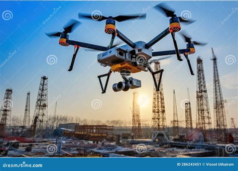 Drone Inspection, Operator Inspecting Construction Site Stock ...