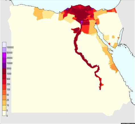 Population density in Egypt : r/MapPorn