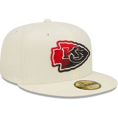 New Era Men's New Era Cream Kansas City Chiefs Chrome Color Dim 59FIFTY ...