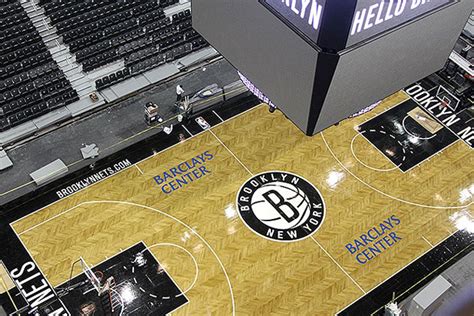 The Brooklyn Nets reveal their new, herringbone-patterned home court ...