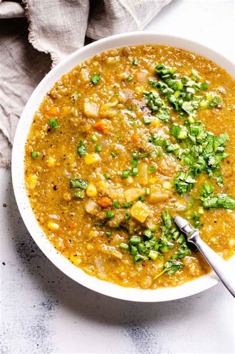 Slow Cooker Lentil Soup (Easy and Healthy) - iFoodReal.com