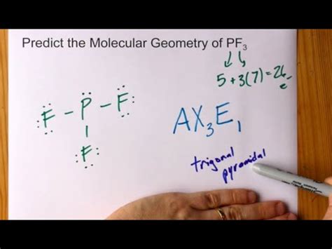 Predict Molecular Geometry of PF3 (phosphorus trifluoride) - YouTube