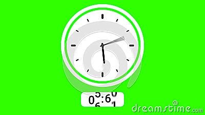 Green Screen Animation Digital Clock and Analog Circle Clock 9:30 Stock ...