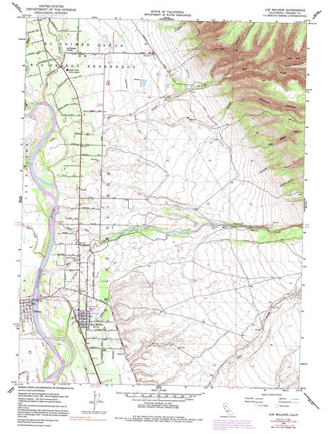 Los Molinos topographic map 1:24,000 scale, California