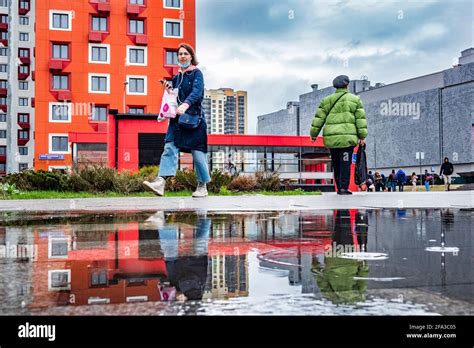 Russia, Moscow. People walk in a street Stock Photo - Alamy