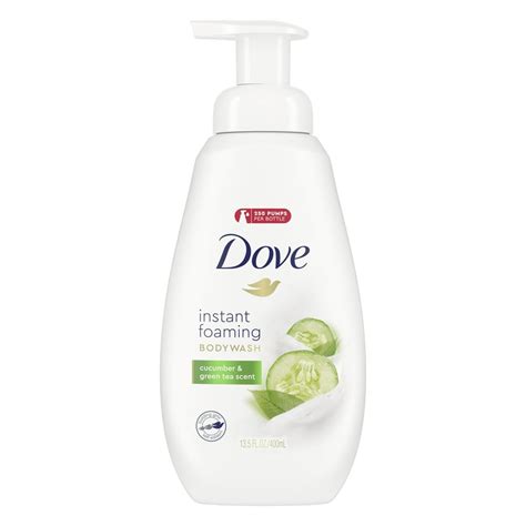 Dove Shower Foam Body Wash Cucumber & Green Tea Scent 13.5 oz - Walmart.com - Walmart.com