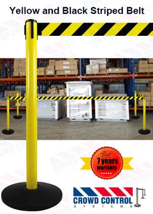 Yellow Post Safety Retractable Barriers | Crowd Control Systems