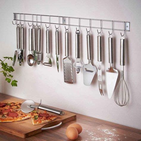 74 Best Hanging Rack Kitchen Decor Ideas (With images) | Stainless steel kitchen utensils ...