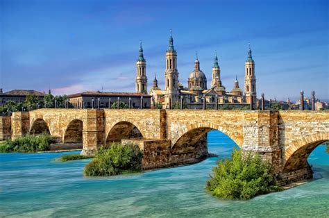 Download Spain Zaragoza Bridge Man Made City HD Wallpaper