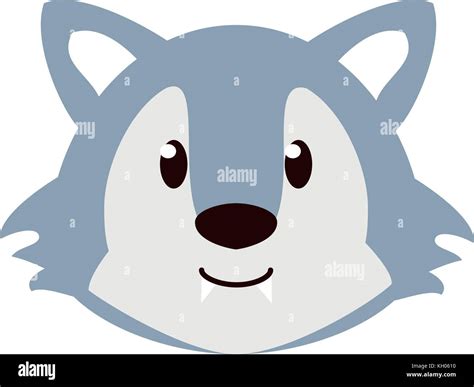 Cute wolf cartoon Stock Vector Image & Art - Alamy