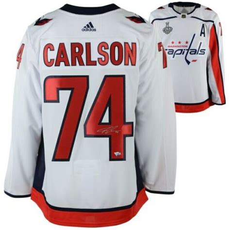 John Carlson Signed Washington Capitals 2018 Stanley Cup Final Alternate Captain Jersey ...