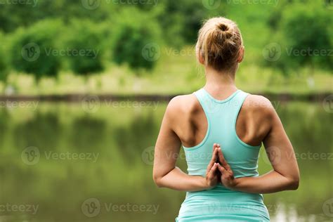 Female in Reverse Prayer yoga Pose 754636 Stock Photo at Vecteezy