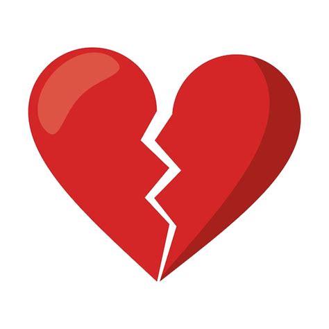 Premium Vector | Love broken heart symbol