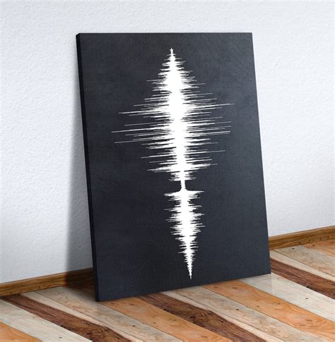 Sound Wave Art on Canvas, Personalised Sound Wave Print, Song Sound Wave Canvas, Anniversary ...