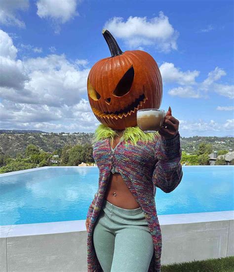 Megan Thee Stallion Gets into Halloween Spirit with Pumpkin Mask