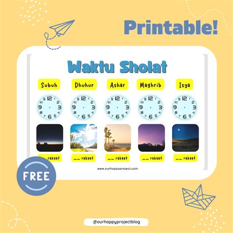 Printable Ramadan Gratis - Waktu Sholat (Day 04) — Our Happy Project