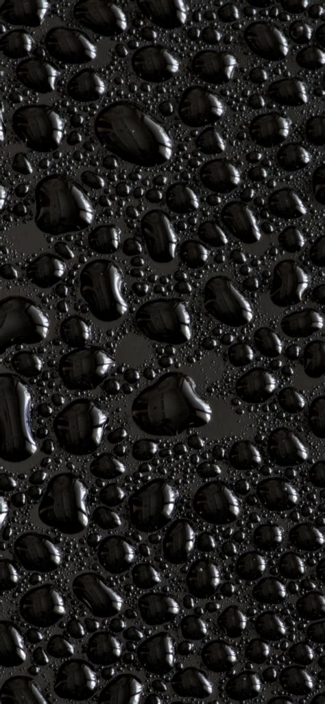 Water droplets Wallpaper 4K, Black background, Texture